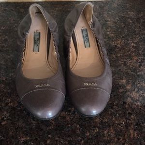 Gray women’s Prada ballet flats